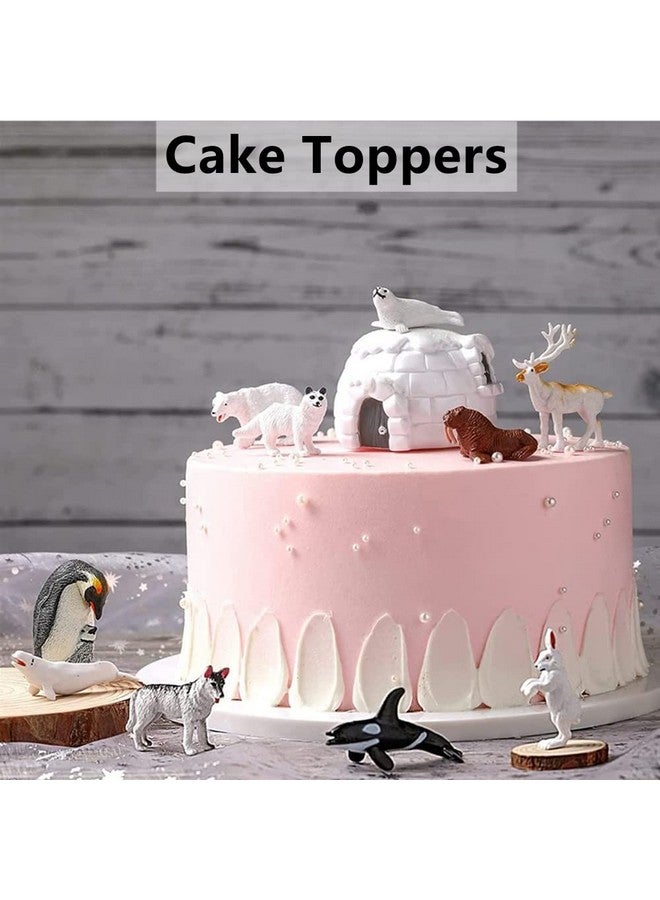 NatureMan 10pcs Arctic Animals Figurines,Mini Arctic Animal Toy Set, Arctic Circle Ocean Sea Animal Figurines Playset for Kids Educational Toys -Cake Toppers - Image 3