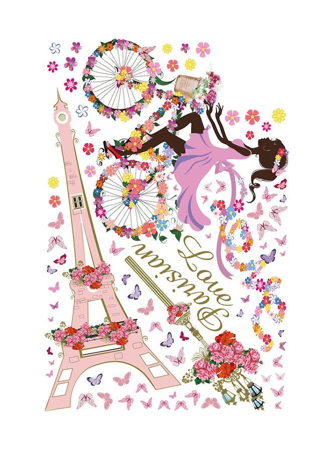 NIBEMINENT Flower Pattern Wall Sticker Multicolour 60 x 90cm - Image 1