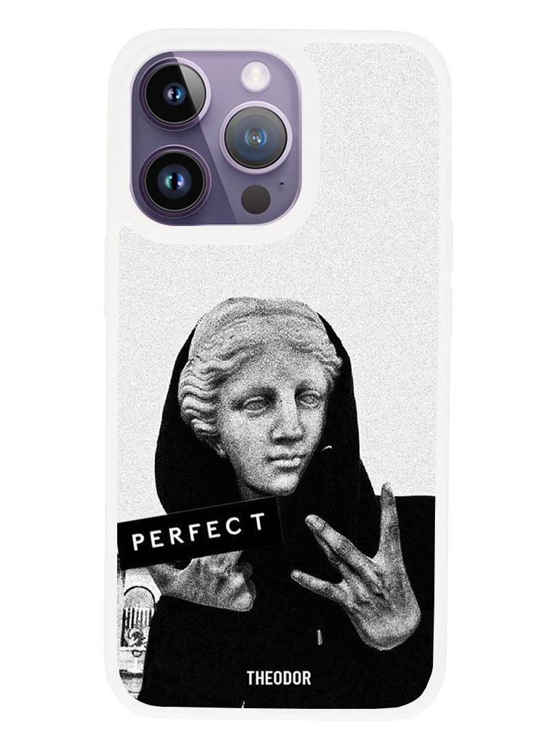 Theodor Protective Case Anti Scratch Shock Proof Cover For APPLE IPHONE 14 PRO Perfect (White Bumper) - Image 1