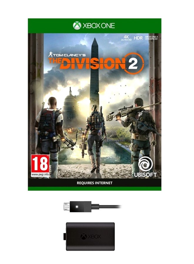 أوبيسوفت لعبة الفيديو "Tom Clancys The Division 2" مع مجموعة شحن لجهاز الألعاب إكس بوكس ون - الأكشن والتصويب - xbox_one - Image 1