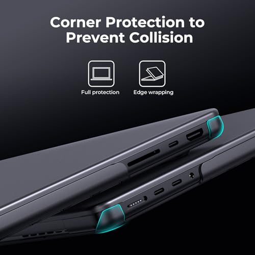 BlueSwan Matte Case for MacBook Pro 14 M5 M4 M3 M2 M1 ProMax 20262021 Compatible A3426 A3427 A3434 A3401 A3112 A2992 A2918 A2779 A2442 Hard Shell Protective Cover Space Black Clear - Image 3