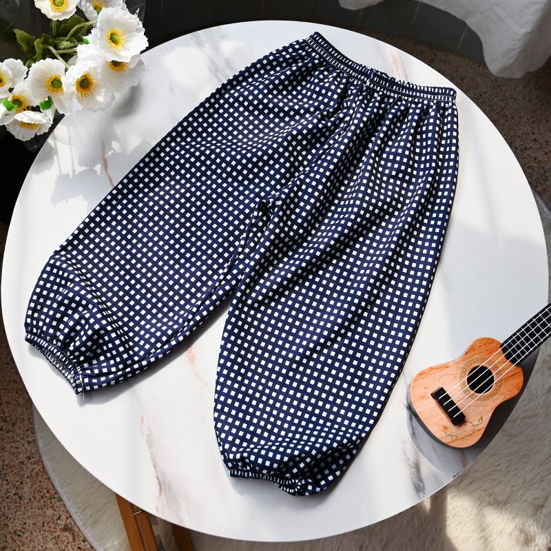 Boys' Holiday Sunscreen Pants Children's Vintage Floral Summer All-match Anti-mosquito Pants Summer Printed Mid-waist Beach Pants - Image 3