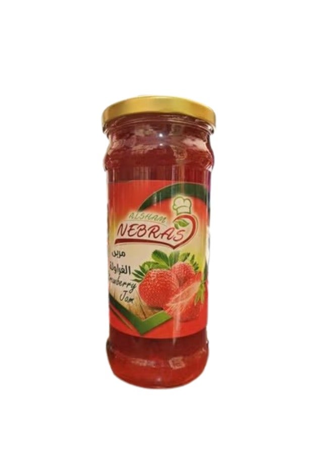 ALSHAM NEBRAS Natural Strawberry Jam with Whole Strawberries - 450 gm