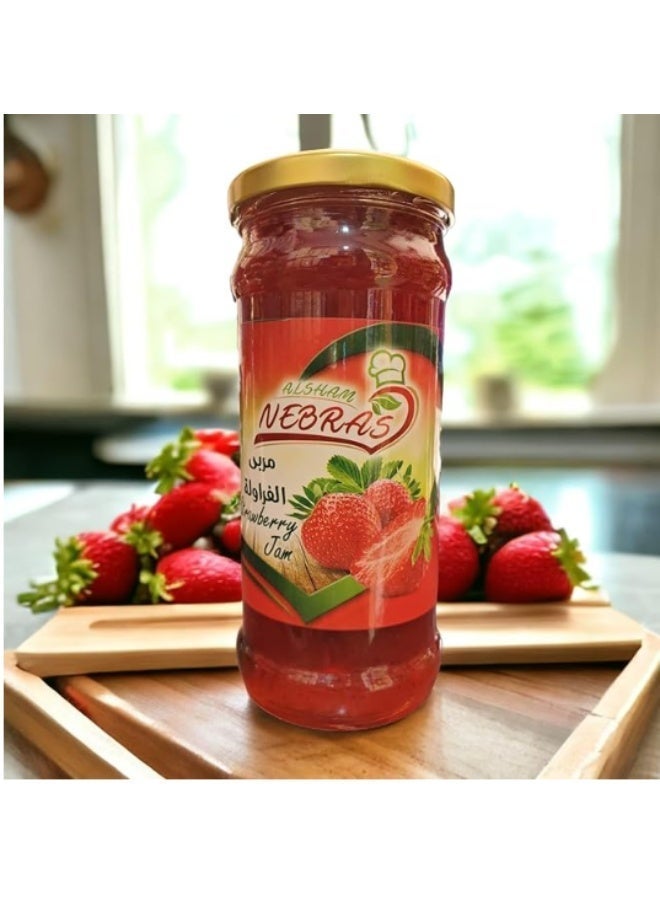 ALSHAM NEBRAS NEBRAS Strawberry Jam – Premium Quality, 450g Jar - Image 3