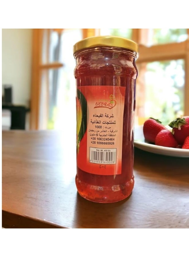 ALSHAM NEBRAS NEBRAS Strawberry Jam – Premium Quality, 450g Jar - Image 4