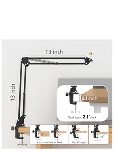 FIFINE FIFINE Microphone Arm Boom, Adjustable Suspension Boom with Heavy Duty Clamp, Scissor Mic Stand for Recording, Gaming, K688 K658 - CS1  - Image 3