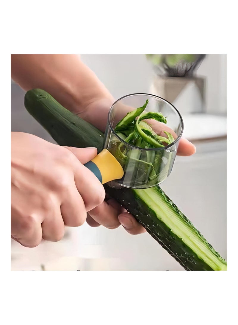 SYOSI Vegetable Peeler Potato Peelers with Container, Veggie Peeler Carrot Peeler Cucumber Peelers for Kitchen, Apple Peeler Fruit Peeler Orange Peeler, Peeler Stainless Steel for Lemon Mango Orange Carrot  - Image 1