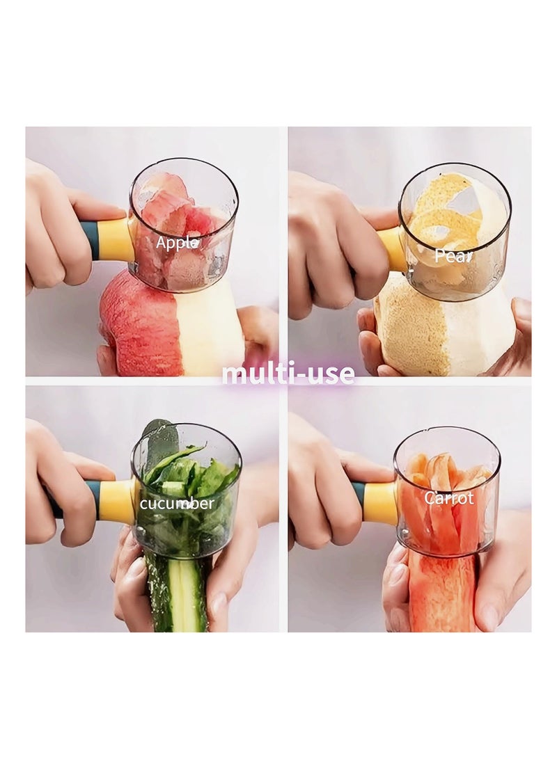 SYOSI Vegetable Peeler Potato Peelers with Container, Veggie Peeler Carrot Peeler Cucumber Peelers for Kitchen, Apple Peeler Fruit Peeler Orange Peeler, Peeler Stainless Steel for Lemon Mango Orange Carrot  - Image 3