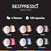Bestpresso Coffee for Nespresso Original Machine 120 Aluminum pods Certified Genuine Espresso Variety Pack mix Flavored and Dark roast Pods Compatible with Nespresso Original - Image 4