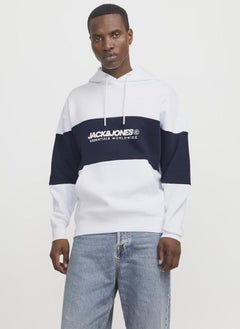 JACK & JONES Graphic Print Pocket Detait Pull Over Hoodie  - Image 1