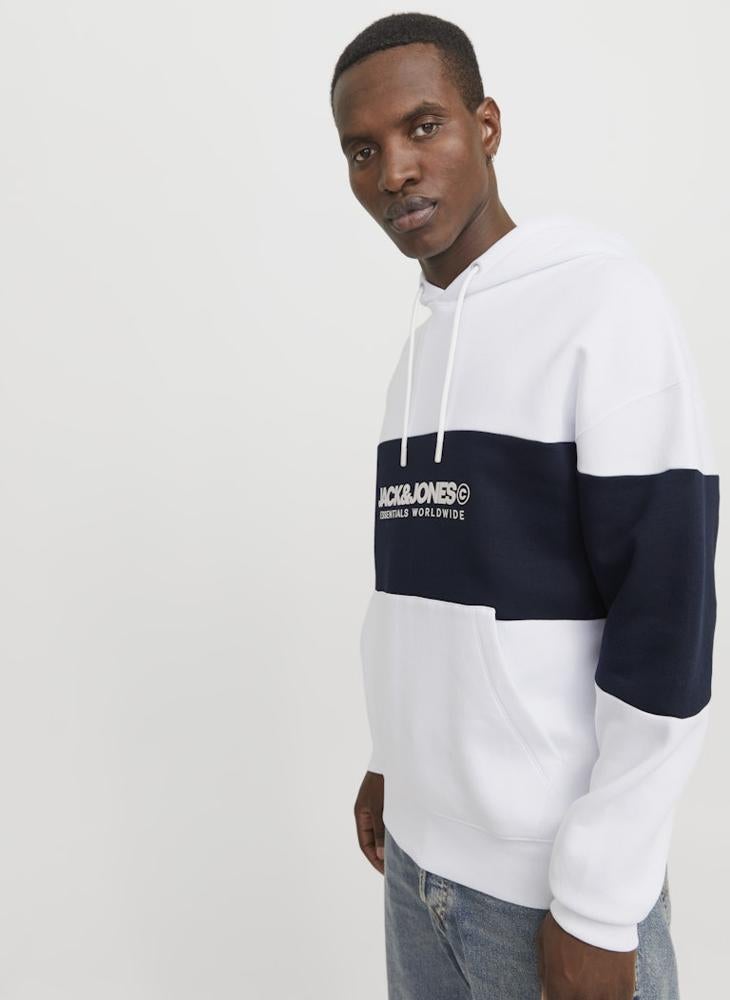 JACK & JONES Graphic Print Pocket Detait Pull Over Hoodie  - Image 3
