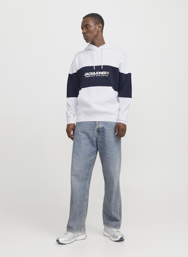 JACK & JONES Graphic Print Pocket Detait Pull Over Hoodie  - Image 4