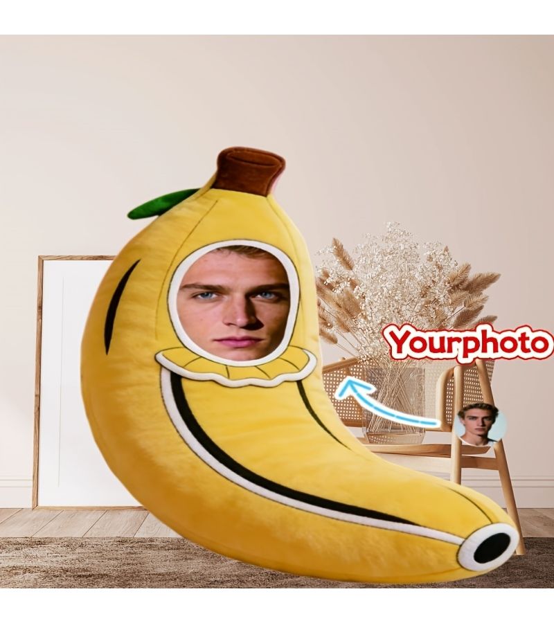 Funny Banana Face Pillow 7.8 Inch for Sofa Car Bedroom Decoration Gift - Image 5