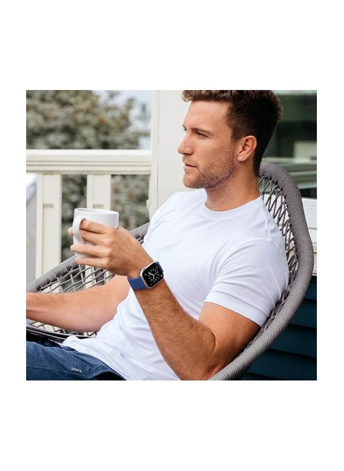 Generic - Sport Solo Loop For Apple Watch Band Ultra 49mm 46mm 45mm 44mm 42mm for Women Men,Adjustable Magnetic Stretchy Nylon Braided Wristband for iWatch Ultra 2 SE Series 10 9 8 7 6 5 4 3 2 1 - Image 1