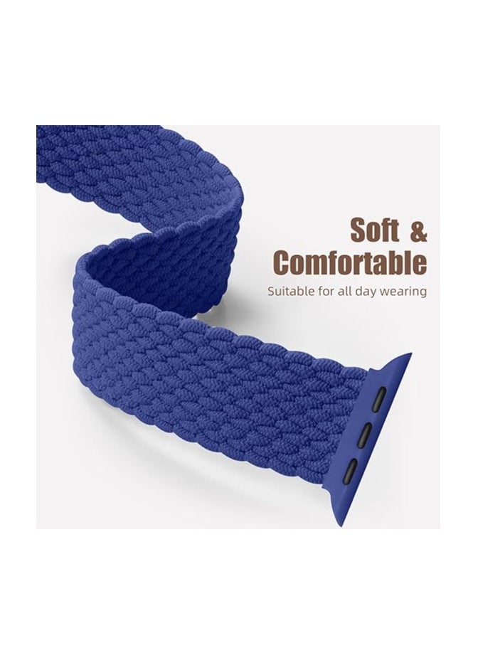 Generic - Sport Solo Loop For Apple Watch Band Ultra 49mm 46mm 45mm 44mm 42mm for Women Men,Adjustable Magnetic Stretchy Nylon Braided Wristband for iWatch Ultra 2 SE Series 10 9 8 7 6 5 4 3 2 1 - Image 1