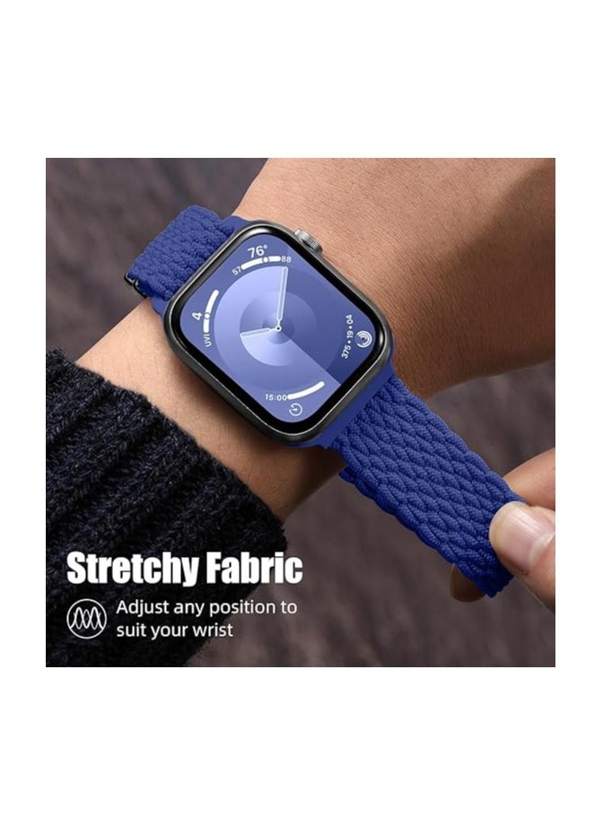 Generic - Sport Solo Loop For Apple Watch Band Ultra 49mm 46mm 45mm 44mm 42mm for Women Men,Adjustable Magnetic Stretchy Nylon Braided Wristband for iWatch Ultra 2 SE Series 10 9 8 7 6 5 4 3 2 1 - Image 1