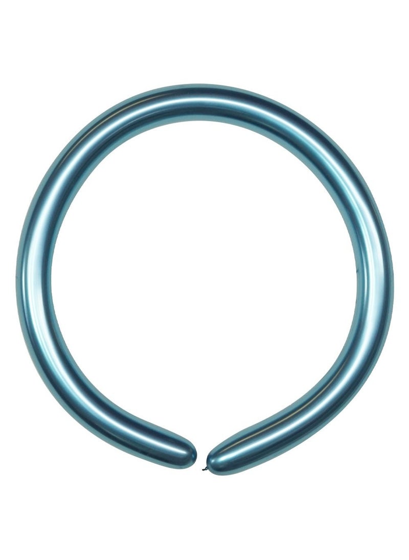 بالونات تشكيلية كروم أزرق 5×120 سم، عبوة من 100 قطعة