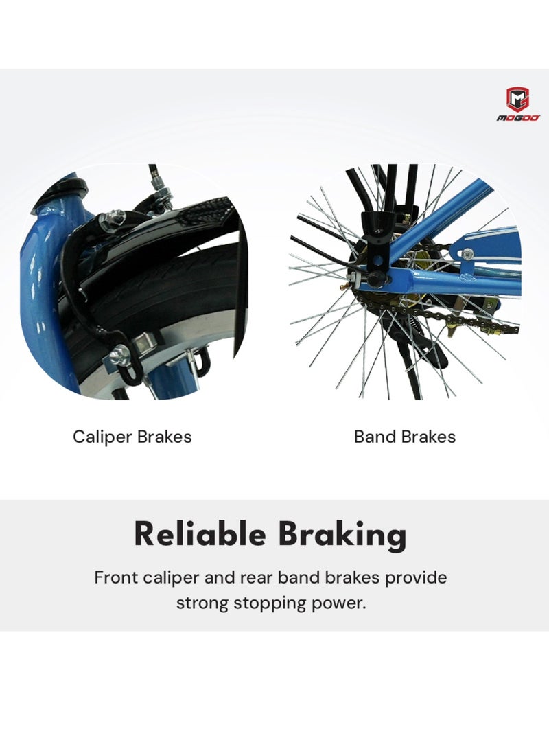 MOGOO Zen 26-Inch City Bike | 26-Inch Wheel Size| Adjustable Seat | Purple Color - Image 4