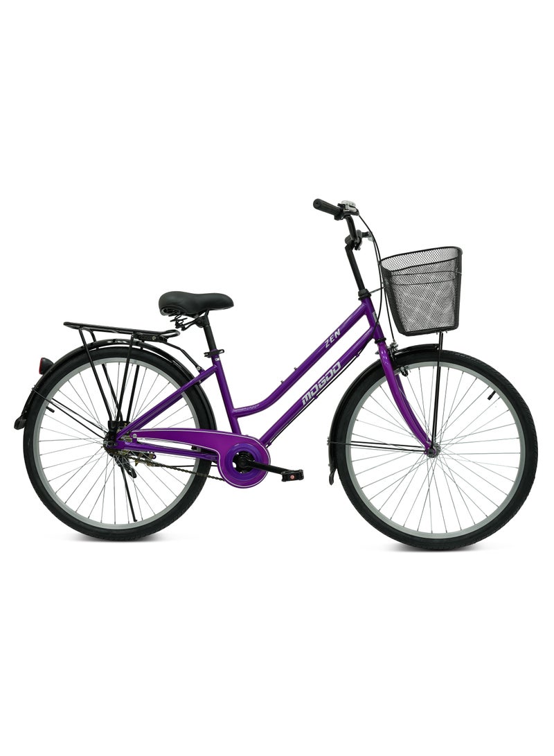 MOGOO Zen 26-Inch City Bike | 26-Inch Wheel Size| Adjustable Seat | Purple Color - Image 1
