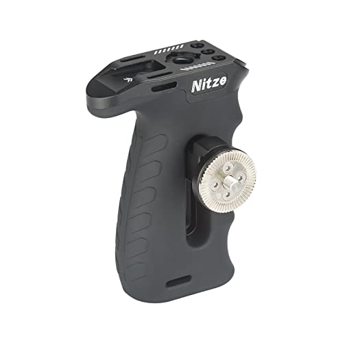 Nitze Ergonomic Rosette Side Handle with Rosette for ARRI, Up/Down and Left/Right Adjustable, Rubberized Aluminum Camera Side Handle for Camera/Monitor Cages - PA29A - Image 1