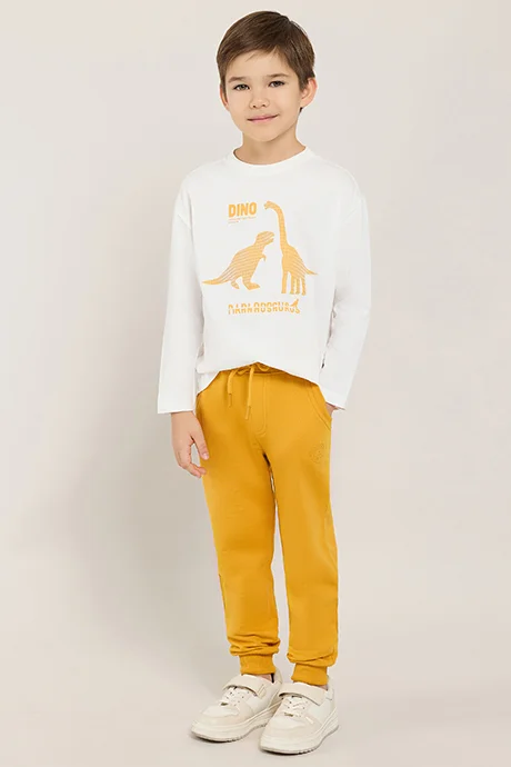 R&B Print Detail Joggers With Drawstring Waist