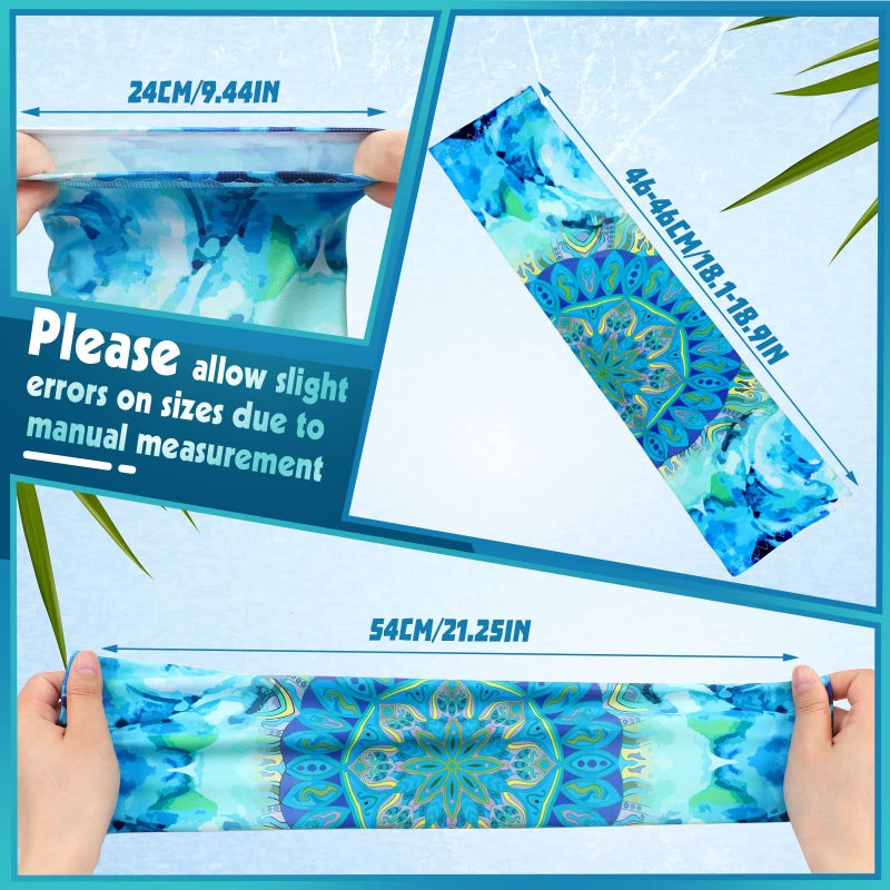 Tisancy 12 Pairs Women Farmers Sleeves UV Sun Protection Arm Sleeves for Cooling Cover Gardening Sports 21inch(Mandala Style) - Image 5