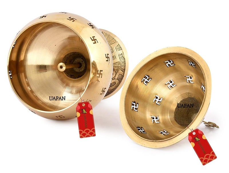 UAPAN akhand Jyoti Akhand Diya Decorative Brass Latern (9 Inch) - Image 3