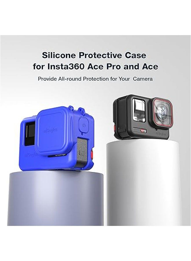 General Insta360 Ace Pro Lens Body Silicone Case + Insta 360 AcePro Action Camera Lens Cap with Neck Strap Protector  - Image 3