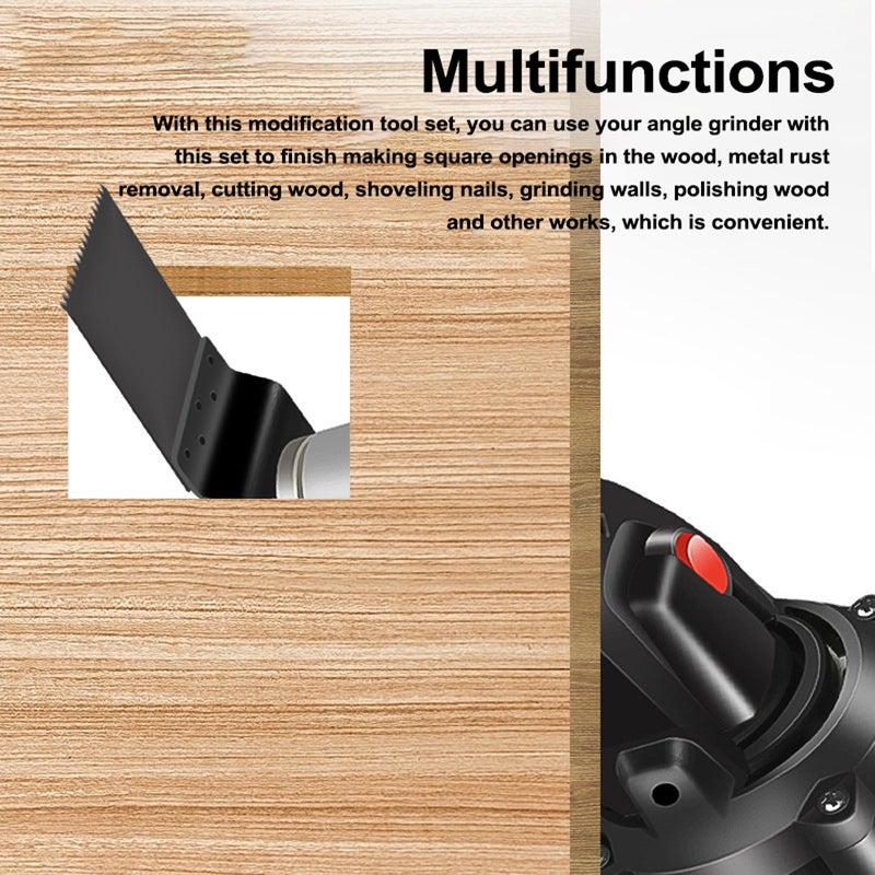 Angle Grinder Refit To Polishing Cutting Tool Accessories Set Wood Cutting Polishing Open Hole Metal Rust Removal Shovel Nails Wall Grinding Utility Modification Tool Set Multipurpose Household Woodworking Modification Tool Set for 100 Type Angle Gri - Image 3
