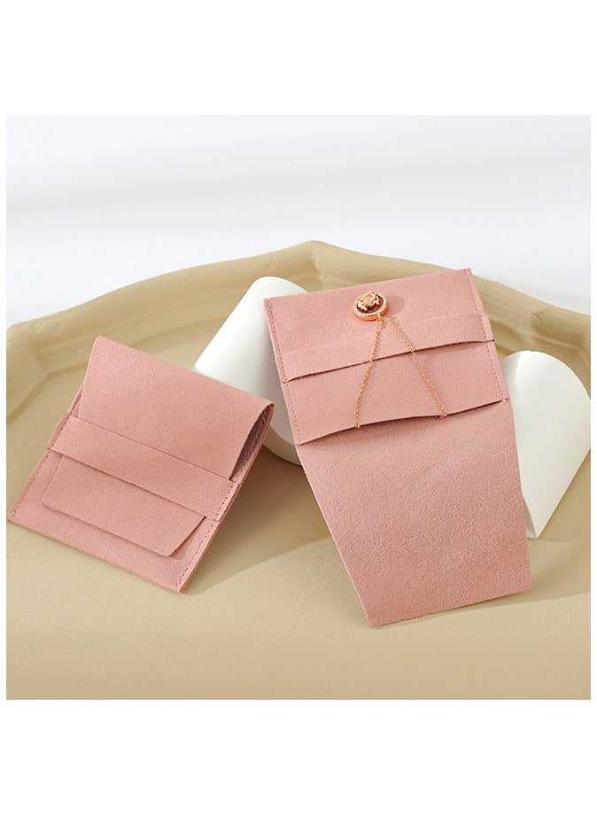 8 قطع حقيبة منظم مجوهرات من الألياف الدقيقة مع فواصل لحقيبة هدايا مقسمة حقيبة تخزين مجوهرات قلادة خاتم وقلادة قرط وسوار وسوار （أبيض ， وردي ， وردي ， رمادي ， أسود） - Image 3