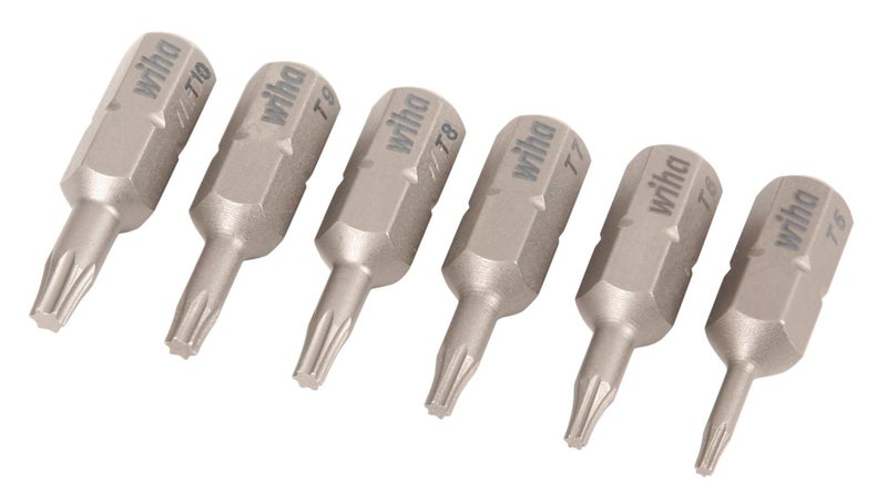 Wiha 71570 6 Piece Torx Insert Bit Set - T5 - T10 x 25mm - Image 2