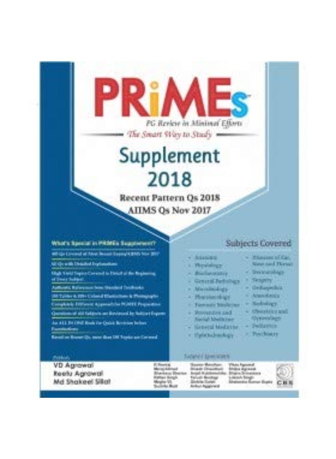 Primes Pg Review In Minimal Efforts Supplement 2018 (Pb 2018) 