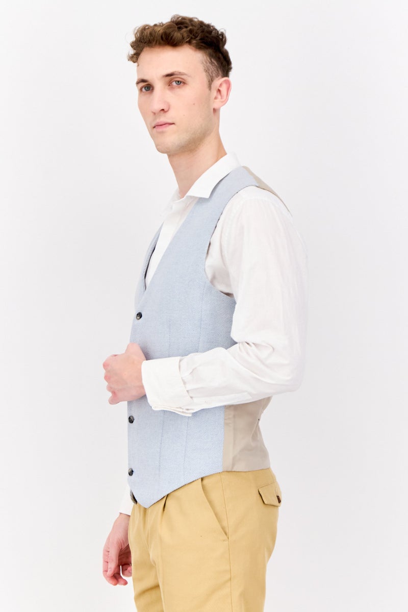 ASOS سترة خفيفة زرقاء للرجال بتصميم ضيق ومُحكم - Image 4