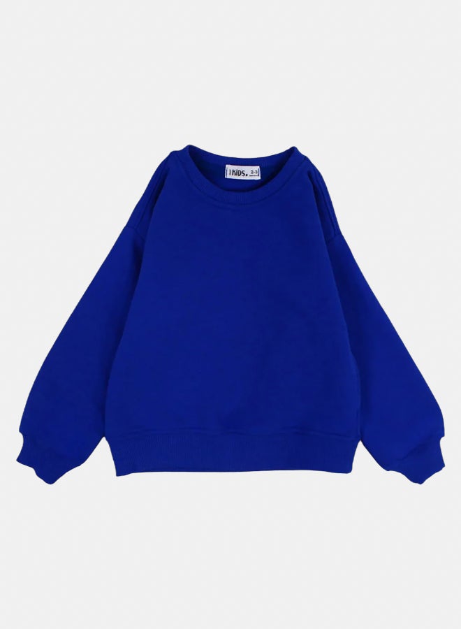 اوركيدز سويت شيرت قطن سادة للأطفال – أزرق - Image 1