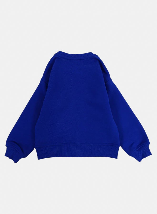 اوركيدز سويت شيرت قطن سادة للأطفال – أزرق - Image 2