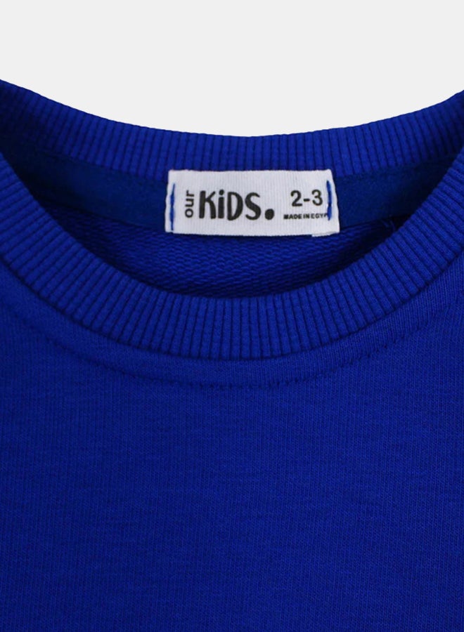 اوركيدز سويت شيرت قطن سادة للأطفال – أزرق - Image 3