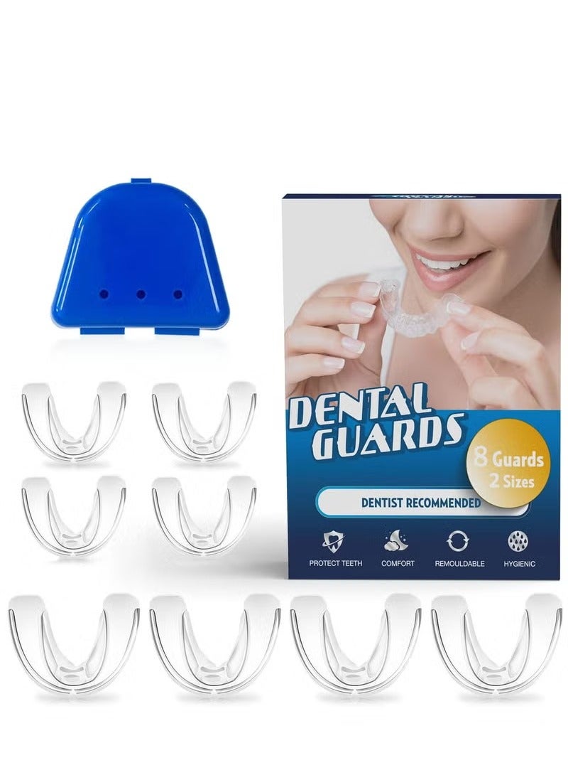 Generic Mouth Guard for Grinding Teeth, Moldable Night Mouth Guard for clenching Teeth Bruxism & TMJ, Reusable Mouth Guard for Sleeping at Night, 2 Sizes with Hygiene Case 