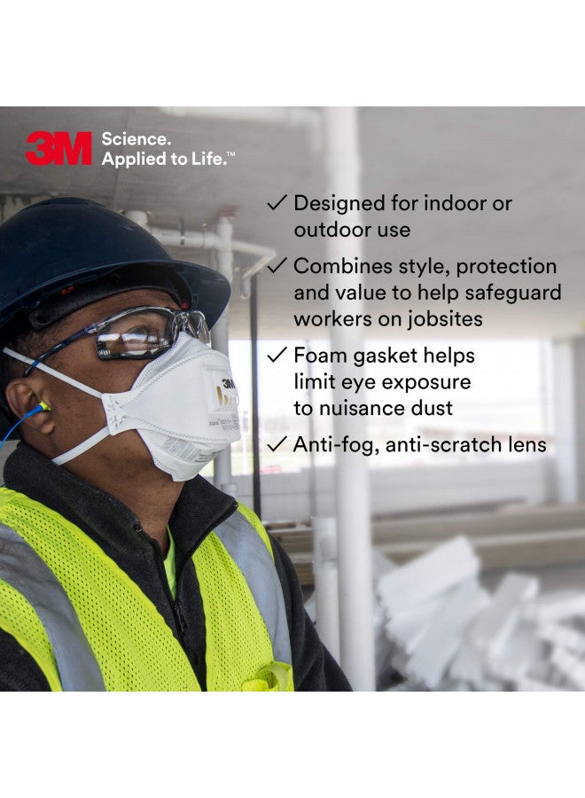 3M 3M Safety Glasses, Virtua CCS, ANSI Z87, Anti-Fog, Clear Lens, Blue Frame, Corded Ear Plug Control System, Removable Foam Gasket - Image 3