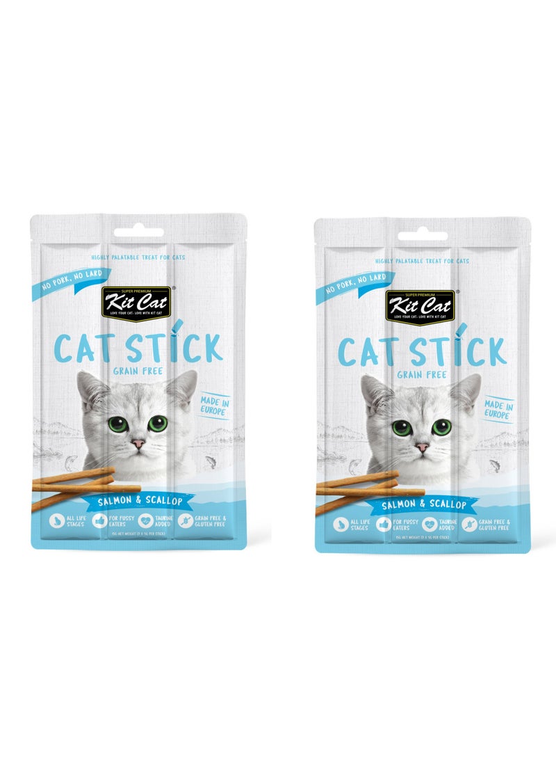 كيت كات - طعام قطط خالي من الحبوب بنكهة السلمون والاسكالوب 15 جرام - قطعتين - Image 1