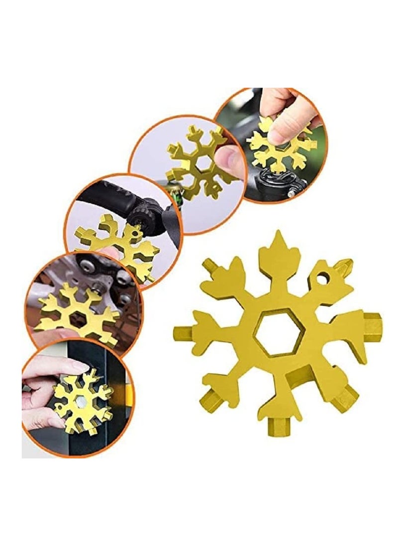 DEFAONS Snowflake Wrench 18 in 1 Snowflake Spanner Hex Camp Survive Tools Repair  - Image 3