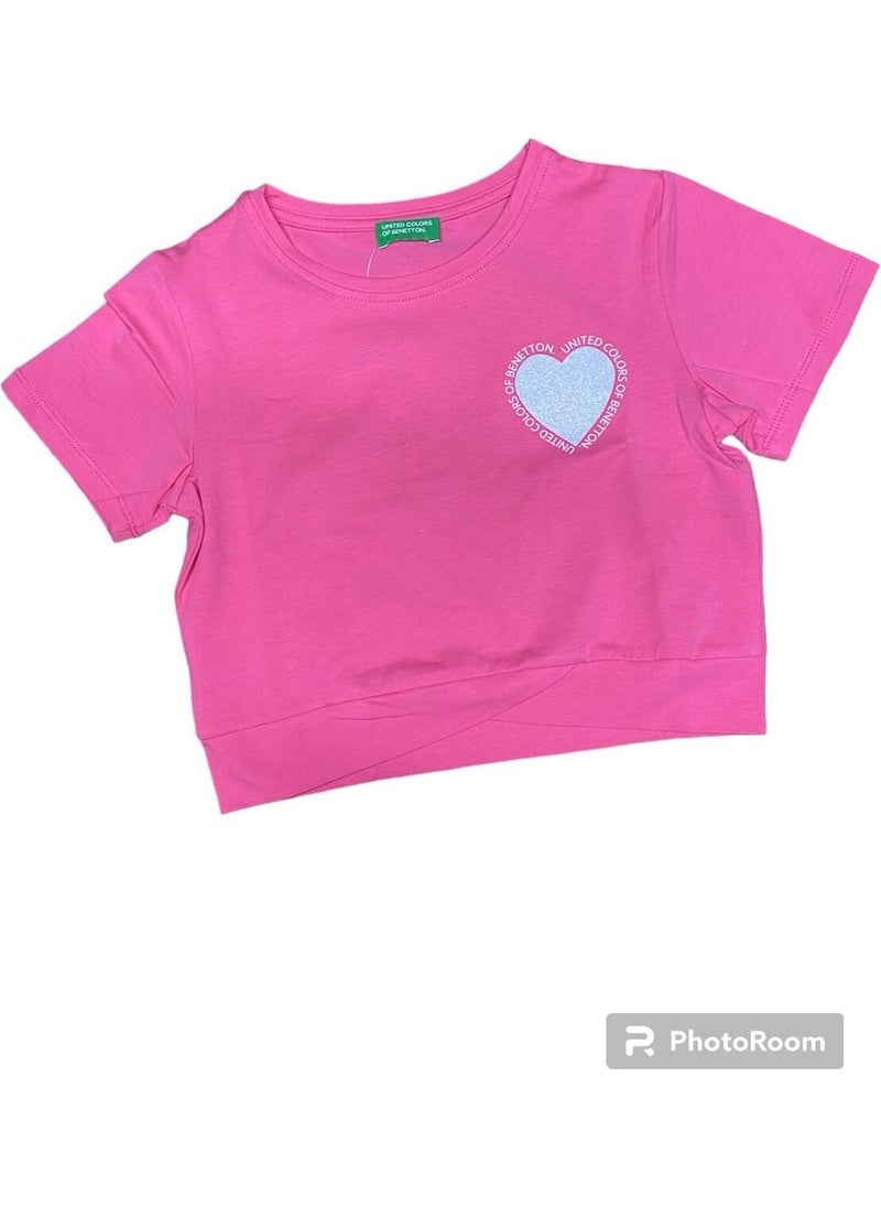 Benetton Girl's T-Shirt BNT-G21266-029  - Image 1