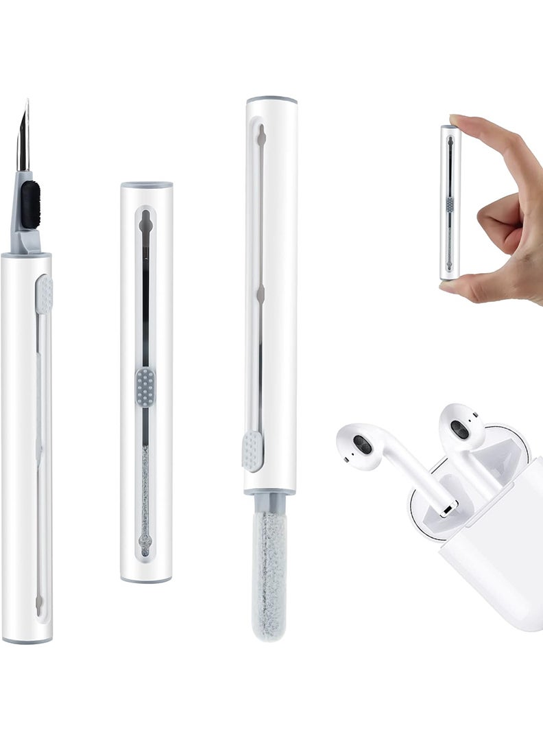 Theodor Cleaner Kit for Airpods Earbuds Cleaning Pen Bluetooth Headphone Case Cleaning Tool Airpods Pro 1 2 3 iPhone Camera Etc Ear Wax Cleaner (White) - Image 1