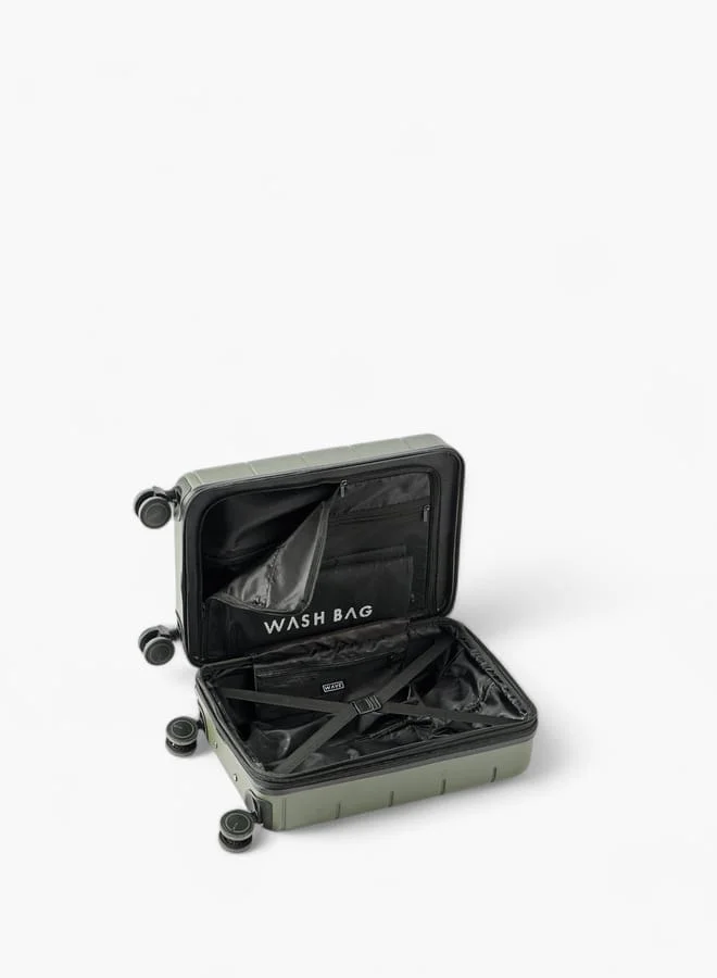 وايف Textured Hardcase Luggage Trolley Bag with Retractable Handle