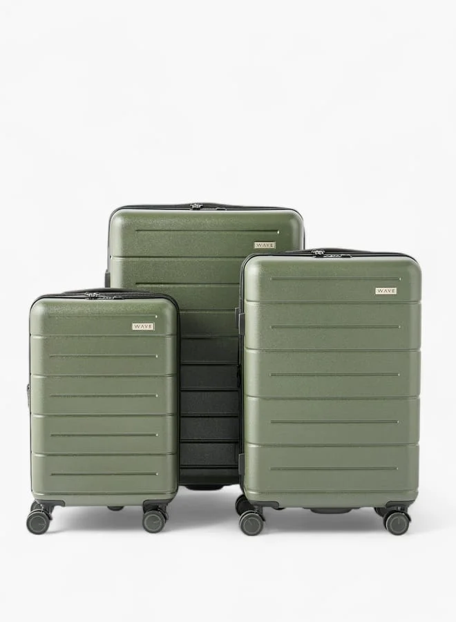 وايف Textured Hardcase Luggage Trolley Bag with Retractable Handle
