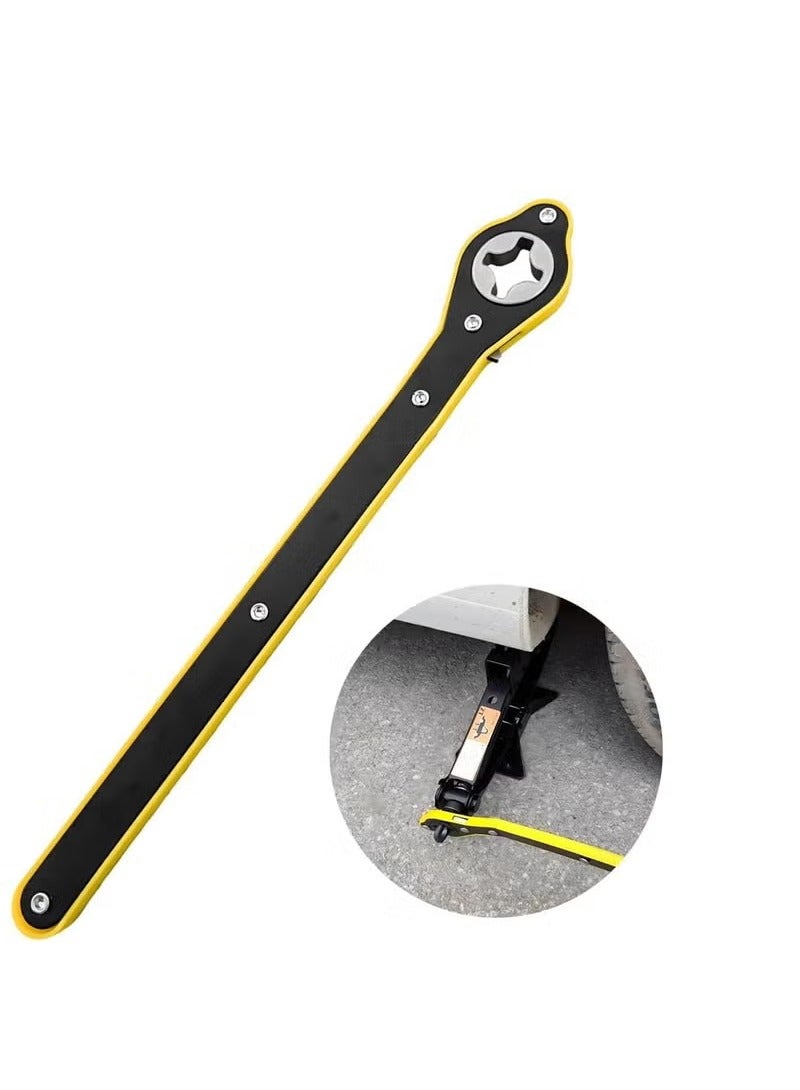 Effort-saving ratchet car wrench for scissor jack for Coric car bridge metal car wheel wrench suitable for small cars, SUVs and pickup trucks - Image 3