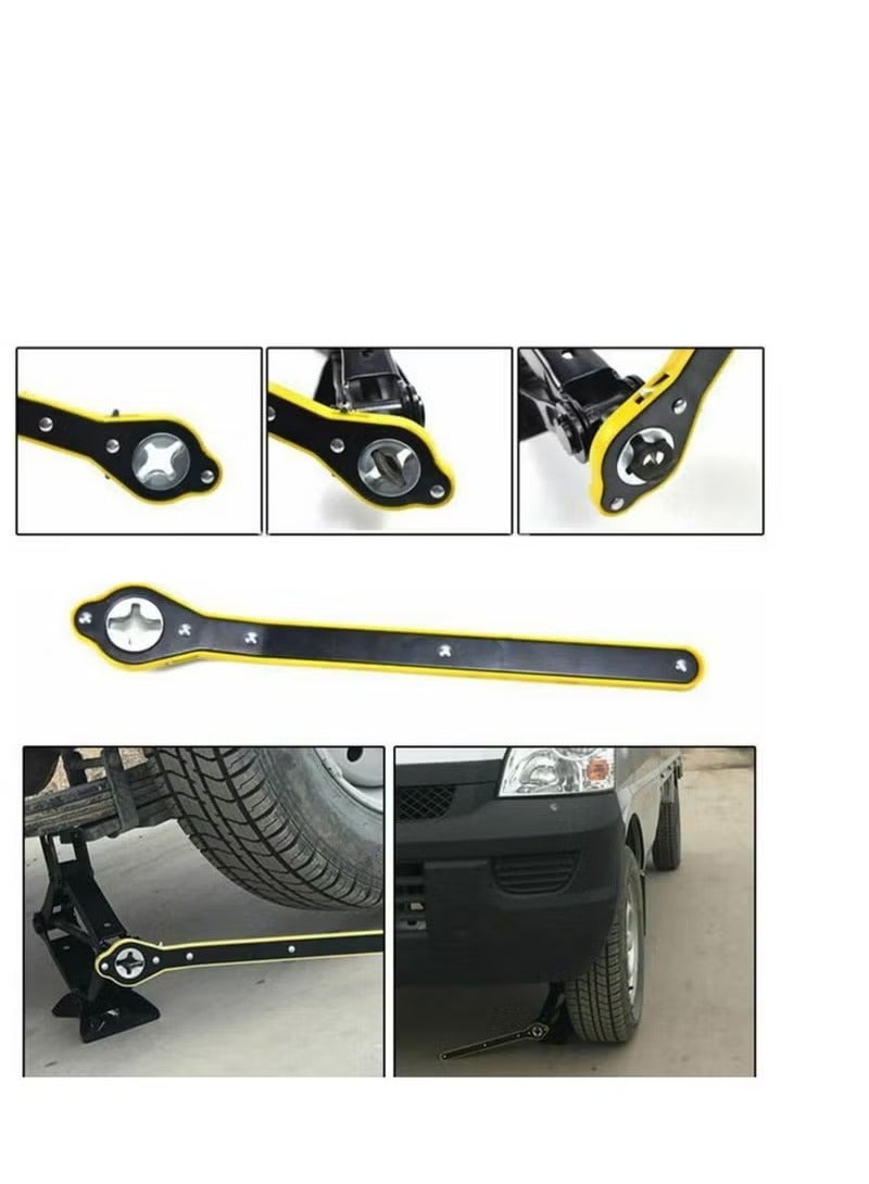 Effort-saving ratchet car wrench for scissor jack for Coric car bridge metal car wheel wrench suitable for small cars, SUVs and pickup trucks - Image 4