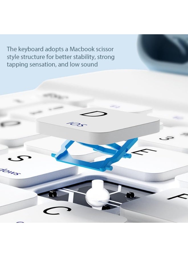 MUNTAQI Keyboard Case for Samsung Galaxy Tab S10 FE Plus 12.4" – English Arabic Wireless Keyboard, Slim Smart Cover with Detachable Bluetooth Keyboard, Protective Stand Case - Image 3