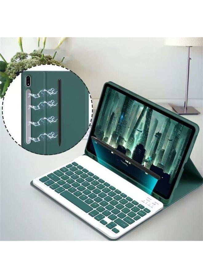 MUNTAQI Keyboard Case for Samsung Galaxy Tab S10 FE Plus 12.4" – English Arabic Wireless Keyboard, Slim Smart Cover with Detachable Bluetooth Keyboard, Protective Stand Case - Image 5