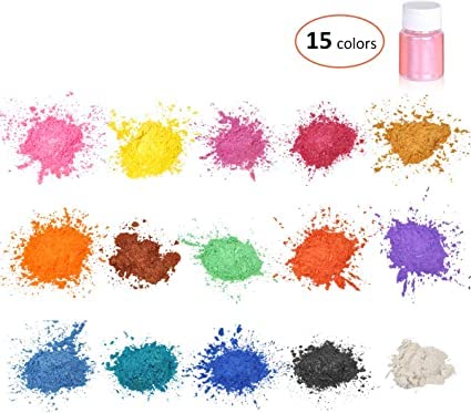 KEDIA KediaMica Powder for Epoxy Resin 15 Colors Shimmery Pigment Powder Epoxy Resin Color Pigment Natural Resin Mica Pigment Powder for Bath Bombs Candle Slime10gm  - Image 3