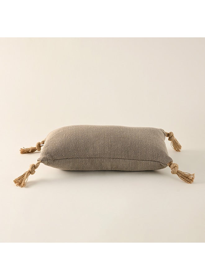 Cottage Cottage Jute Cotton Cushion 30*50Cm, Brown - Image 2